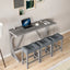 Bar Table Set with Power Socket for Dining and Game Rooms