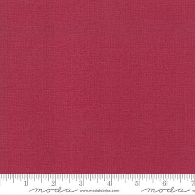 Thatched Cranberry Cotton Wideback Fabric Per Yard