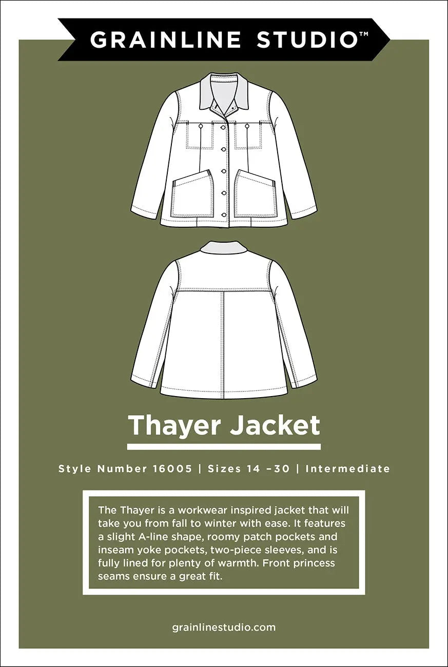 Thayer Jacket Sewing Pattern Sizes 14-30