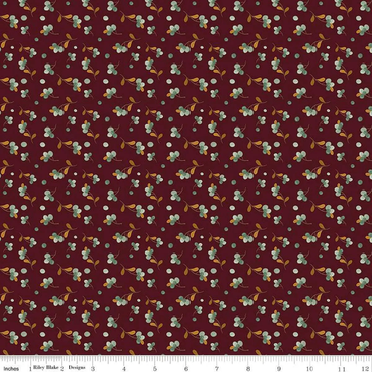 L'émerveillement de l'automne tissu acajou amer - 43"/44" par yard