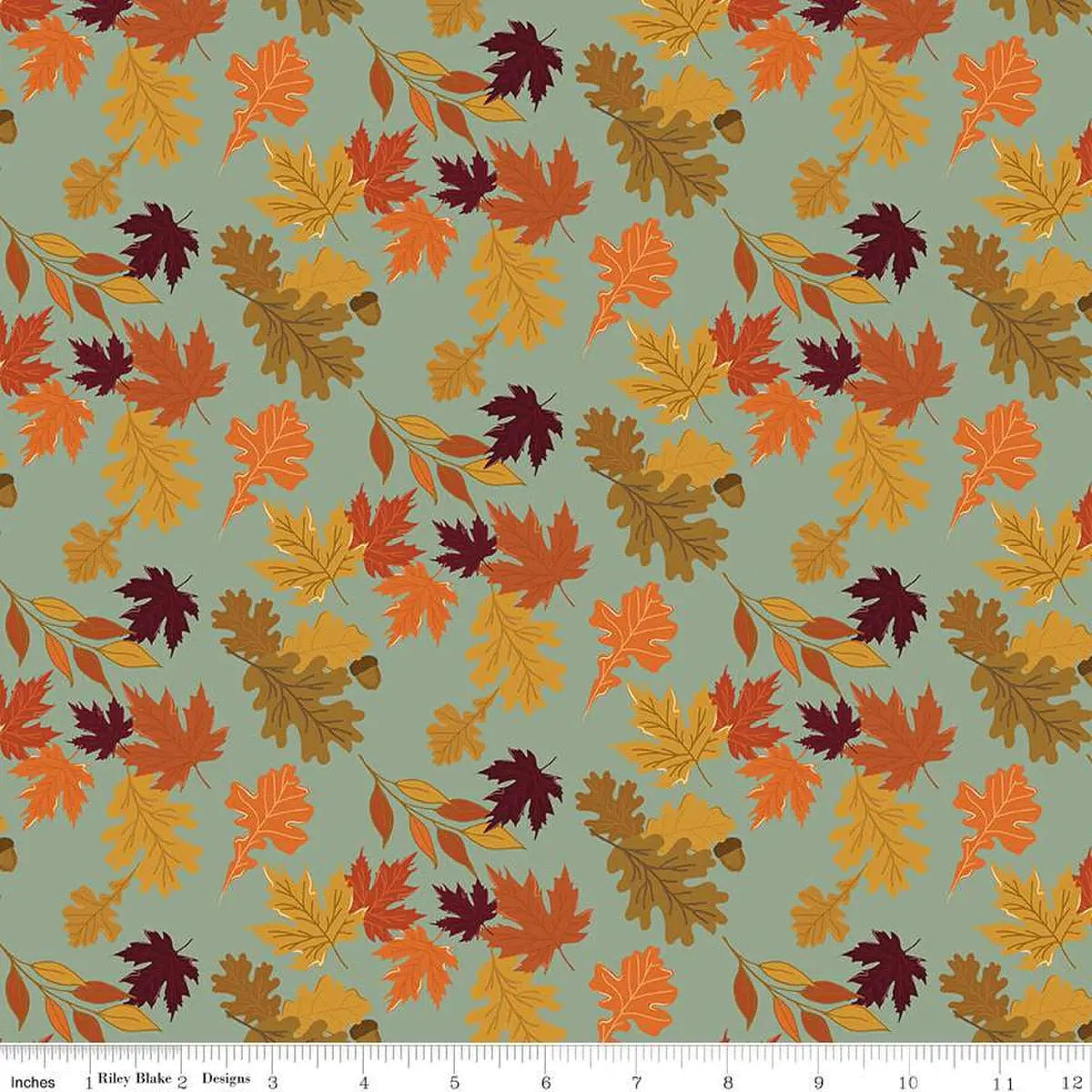 The Awe of Autumn Leaves Hazy Fabric - 43"/44" Per Yard