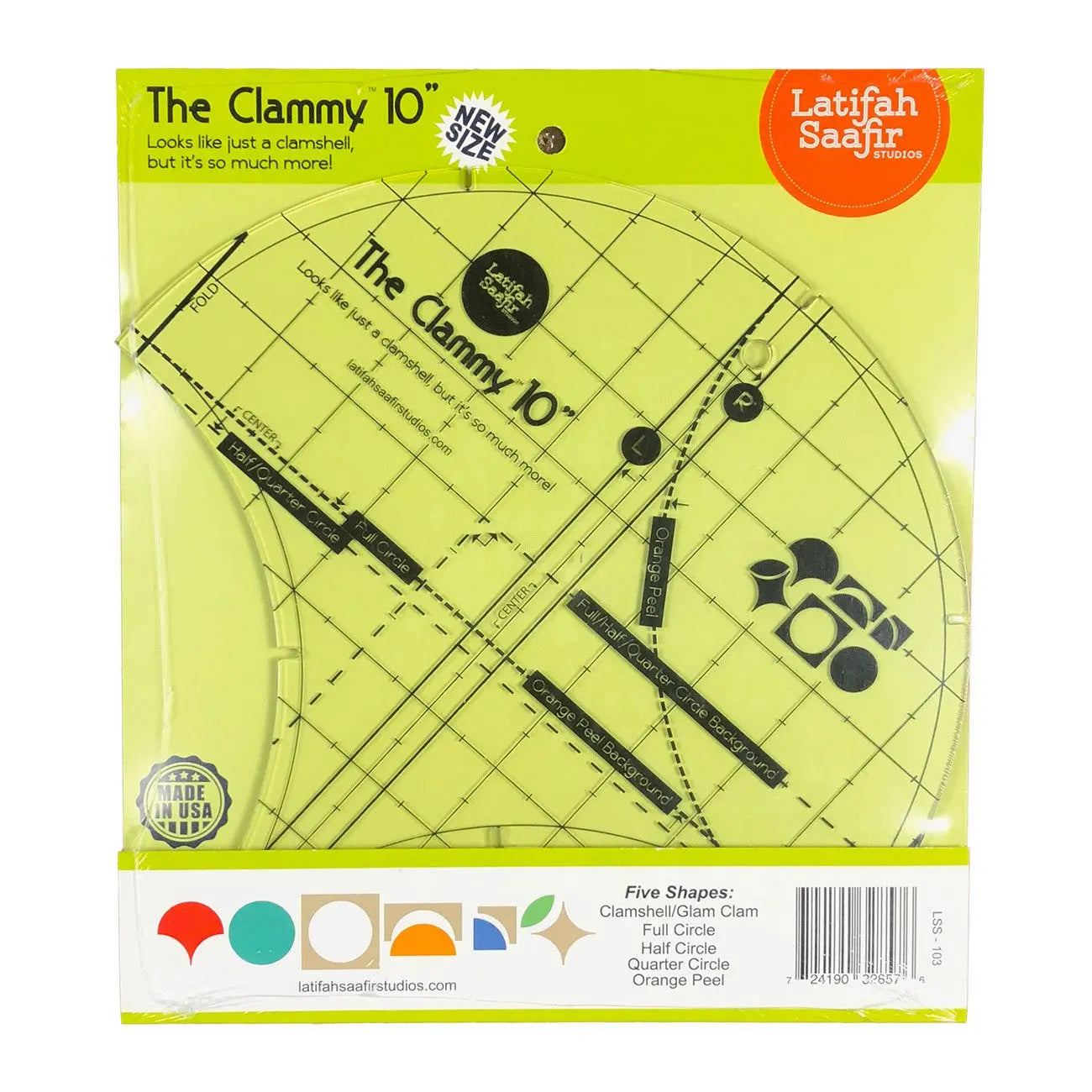 La règle de quilting Clammy 10in