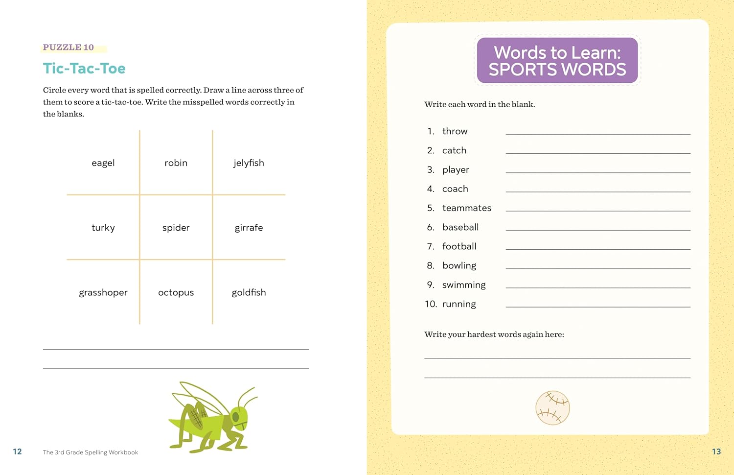 Engaging 3rd Grade Spelling Workbook: 95+ Fun Games & Puzzles for Skill Enhancement - Korvel