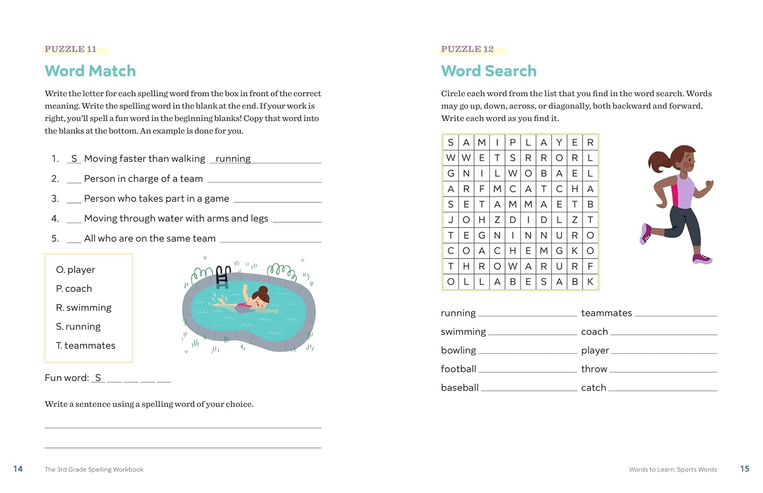 Engaging 3rd Grade Spelling Workbook: 95+ Fun Games & Puzzles for Skill Enhancement - Korvel
