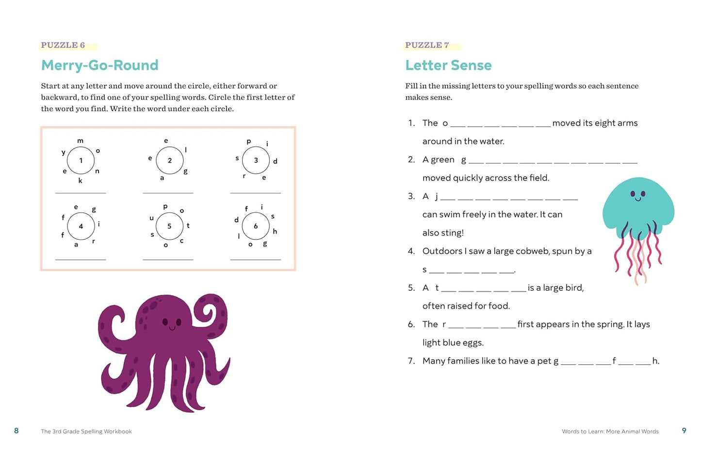 Engaging 3rd Grade Spelling Workbook: 95+ Fun Games & Puzzles for Skill Enhancement - Korvel