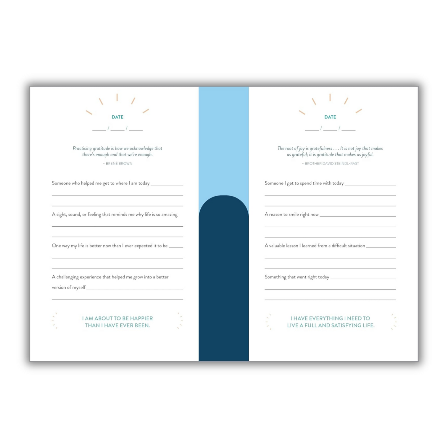 The 5-Minute Gratitude Journal: Cultivate Joy, Embrace Positivity, and Appreciate Life (Spiral Bound) - Korvel