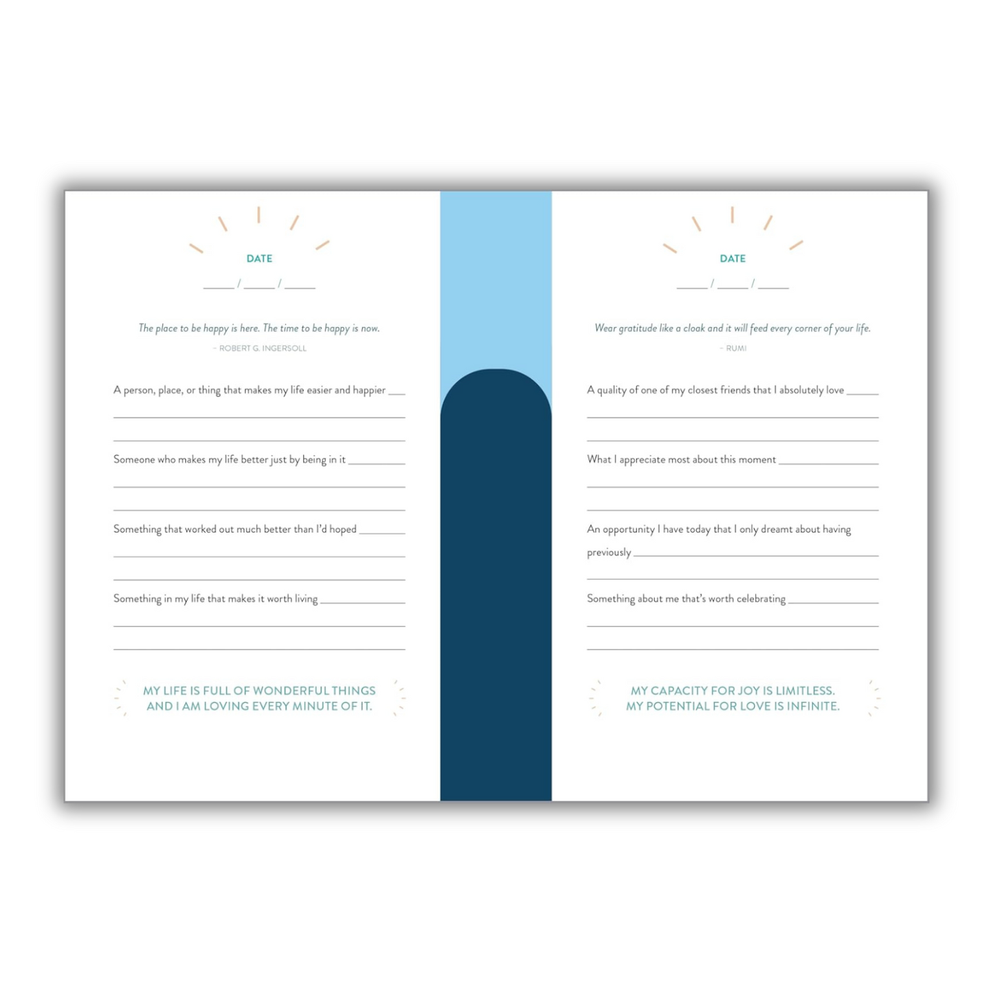 The 5-Minute Gratitude Journal: Cultivate Joy, Embrace Positivity, and Appreciate Life (Spiral Bound) - Korvel