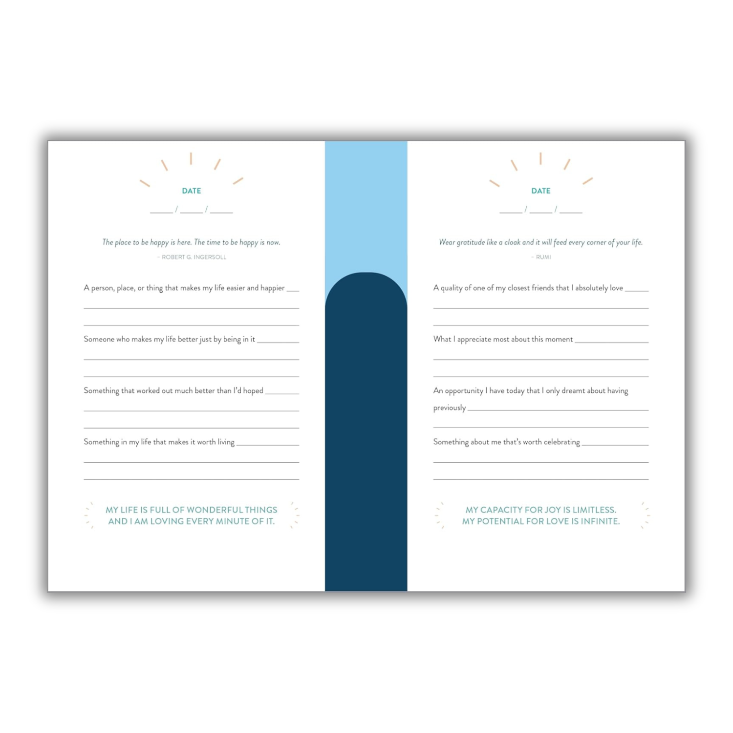 The 5-Minute Gratitude Journal: Cultivate Joy, Embrace Positivity, and Appreciate Life (Spiral Bound) - Korvel