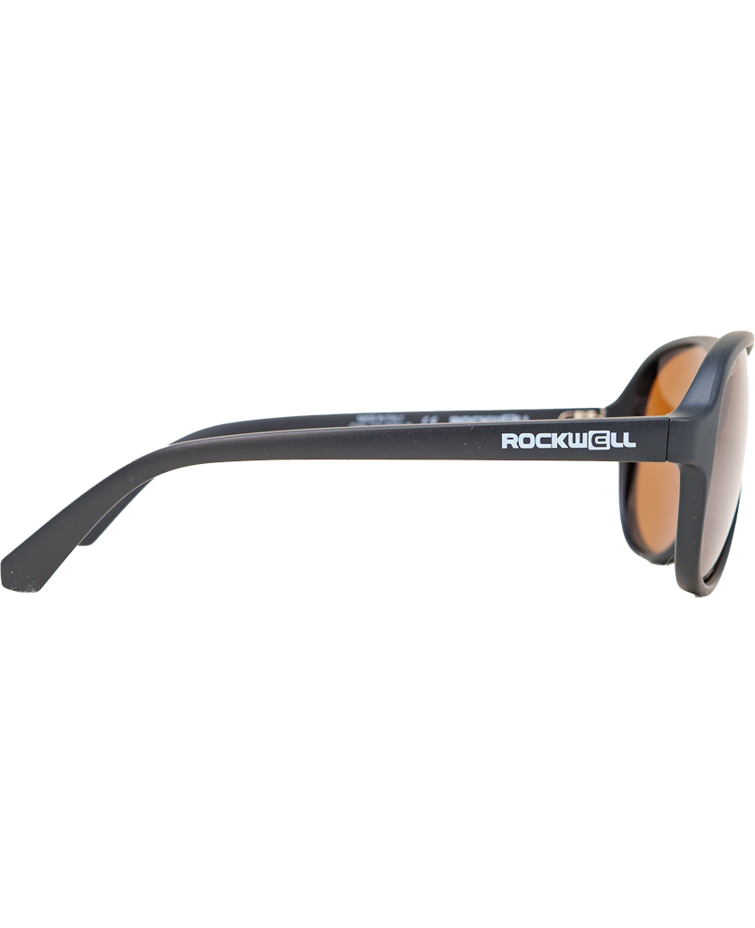 Casino Sunglasses - Black/Brown Polarized Lenses - Korvel