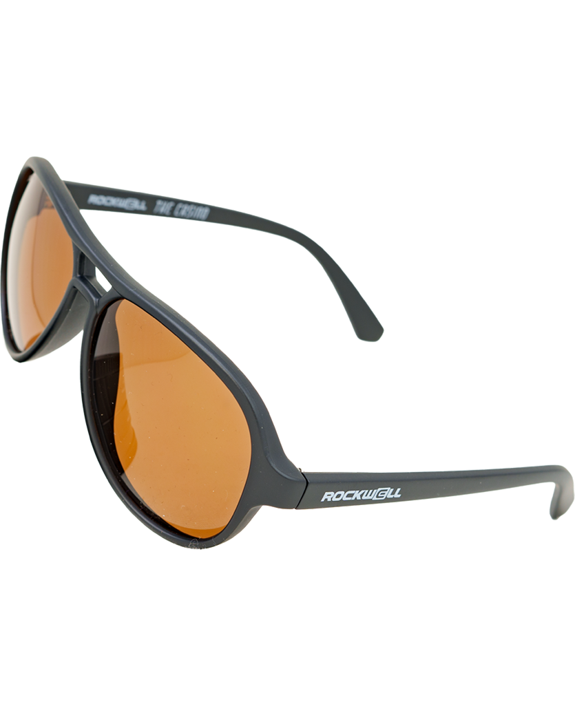 Casino Sunglasses - Black/Brown Polarized Lenses - Korvel