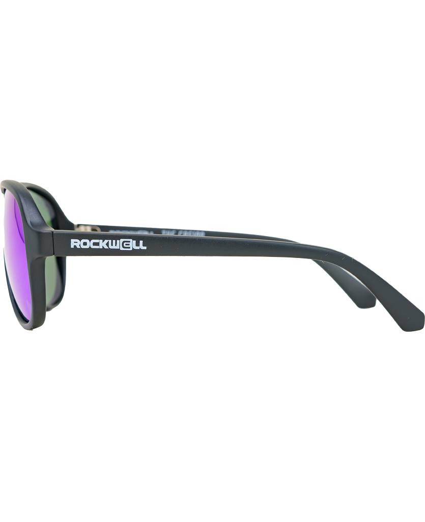Casino Sunglasses with Black/Green Mirror Polarized Lenses - Korvel