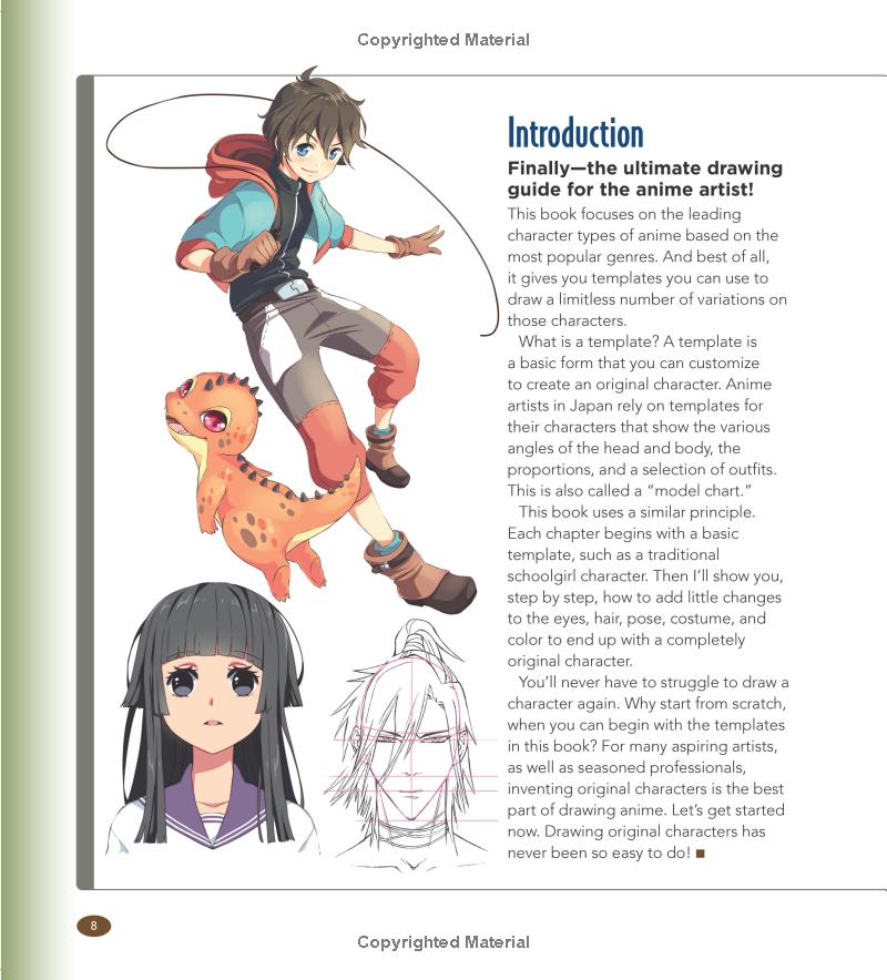 Ultimate Anime Character Drawing Guide: Create Unique Characters with Simple Templates – Volume 1 (Spiral Bound) - Korvel