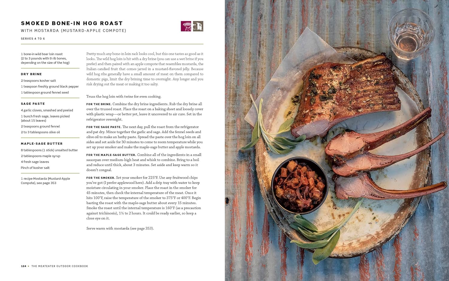 The MeatEater Outdoor Cookbook: Wild Game Recipes for the Grill, Smoker, Campstove, and Campfire (Spiral Bound) - Korvel