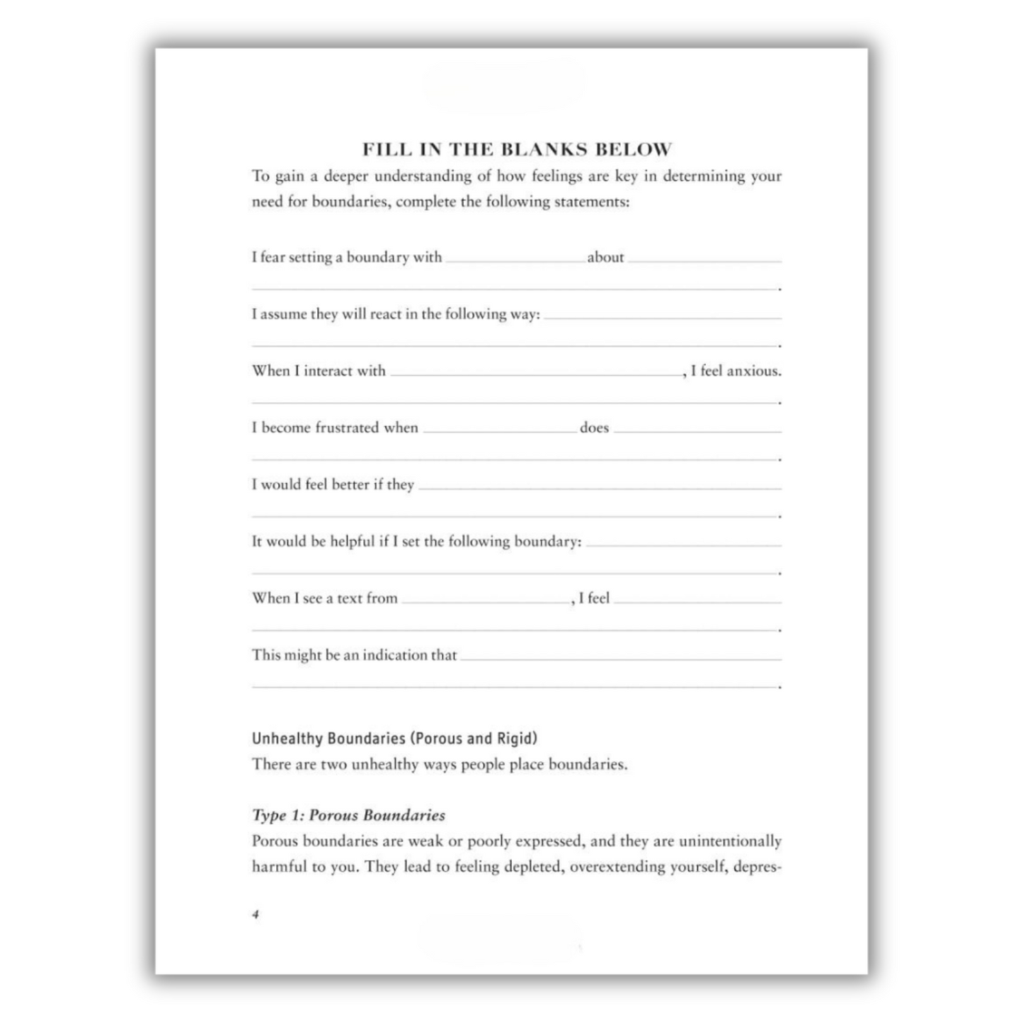The Essential Boundaries Workbook: Empowering Exercises for Defining Your Needs and Establishing Healthy Limits (Spiral Bound) - Korvel