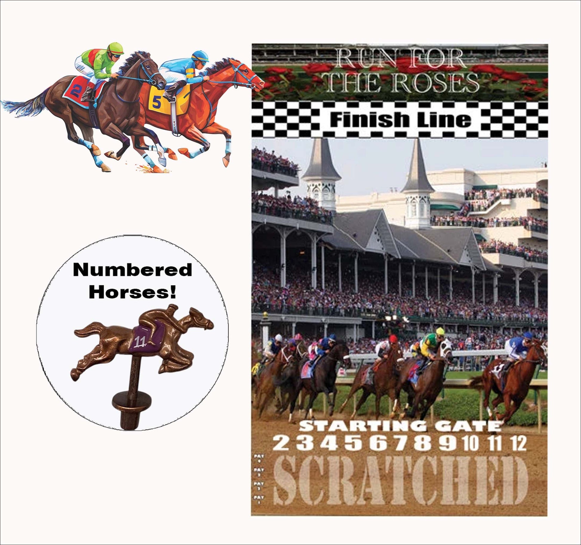 Kentucky Derby "The Turn" Theme Horse Race Game - Korvel