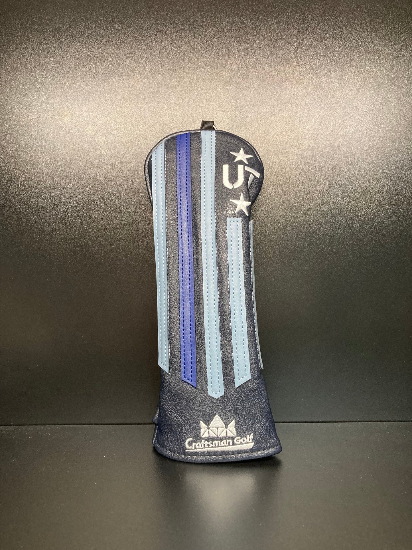 Funda para palo de golf con diseño patriótico de línea azul delgada