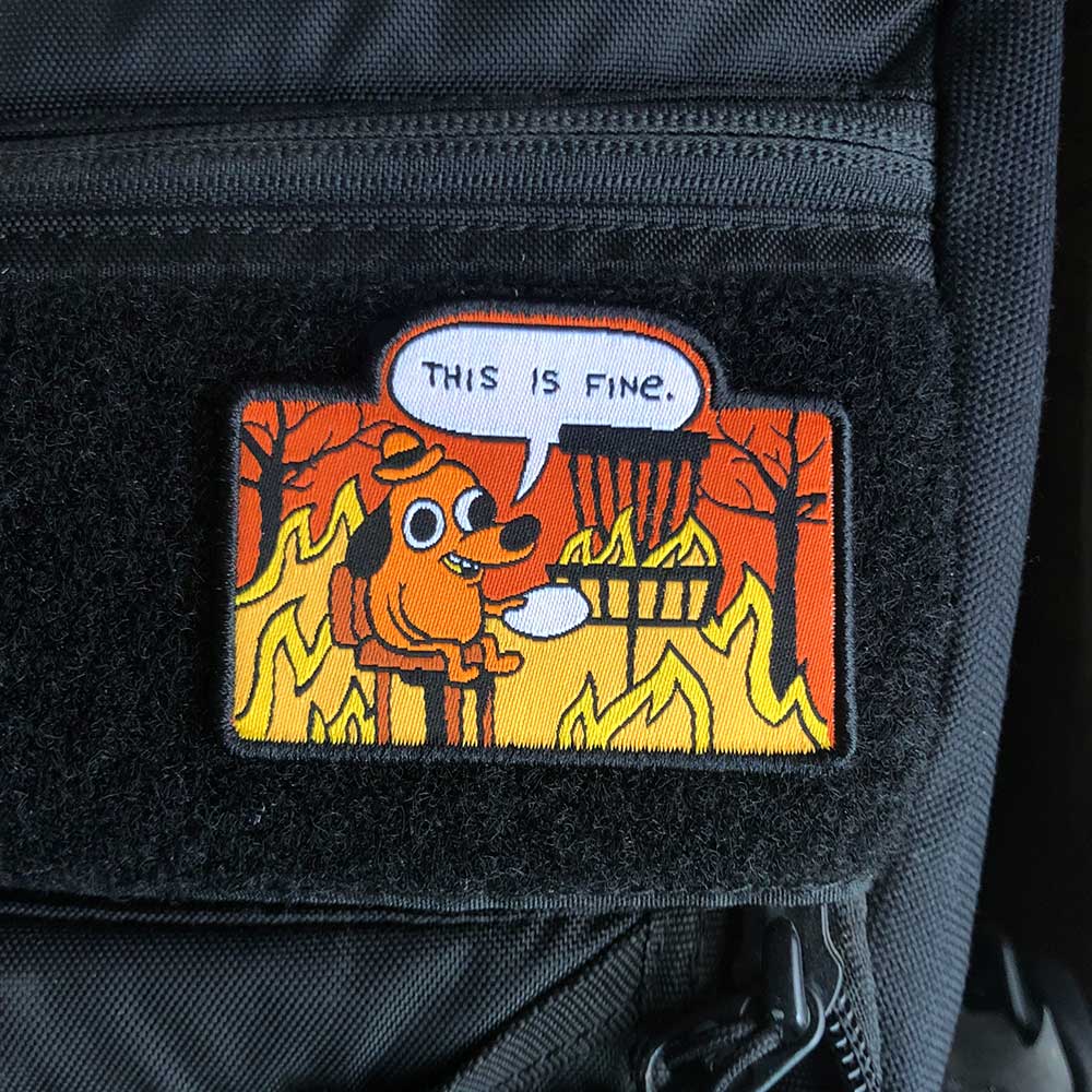 Patch de Disc Golf This Is Fine - Crochet et Boucle