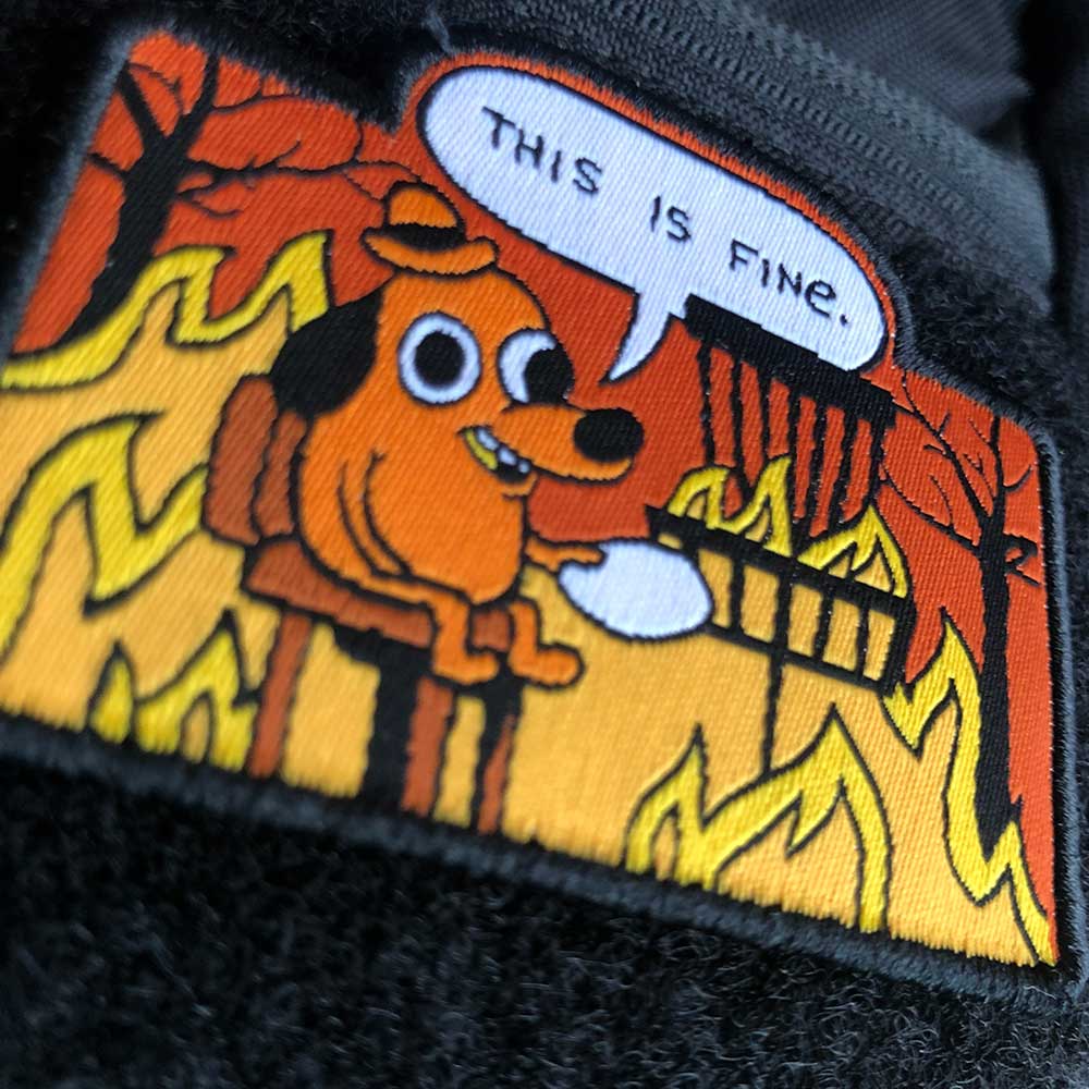 Patch de Disc Golf This Is Fine - Crochet et Boucle