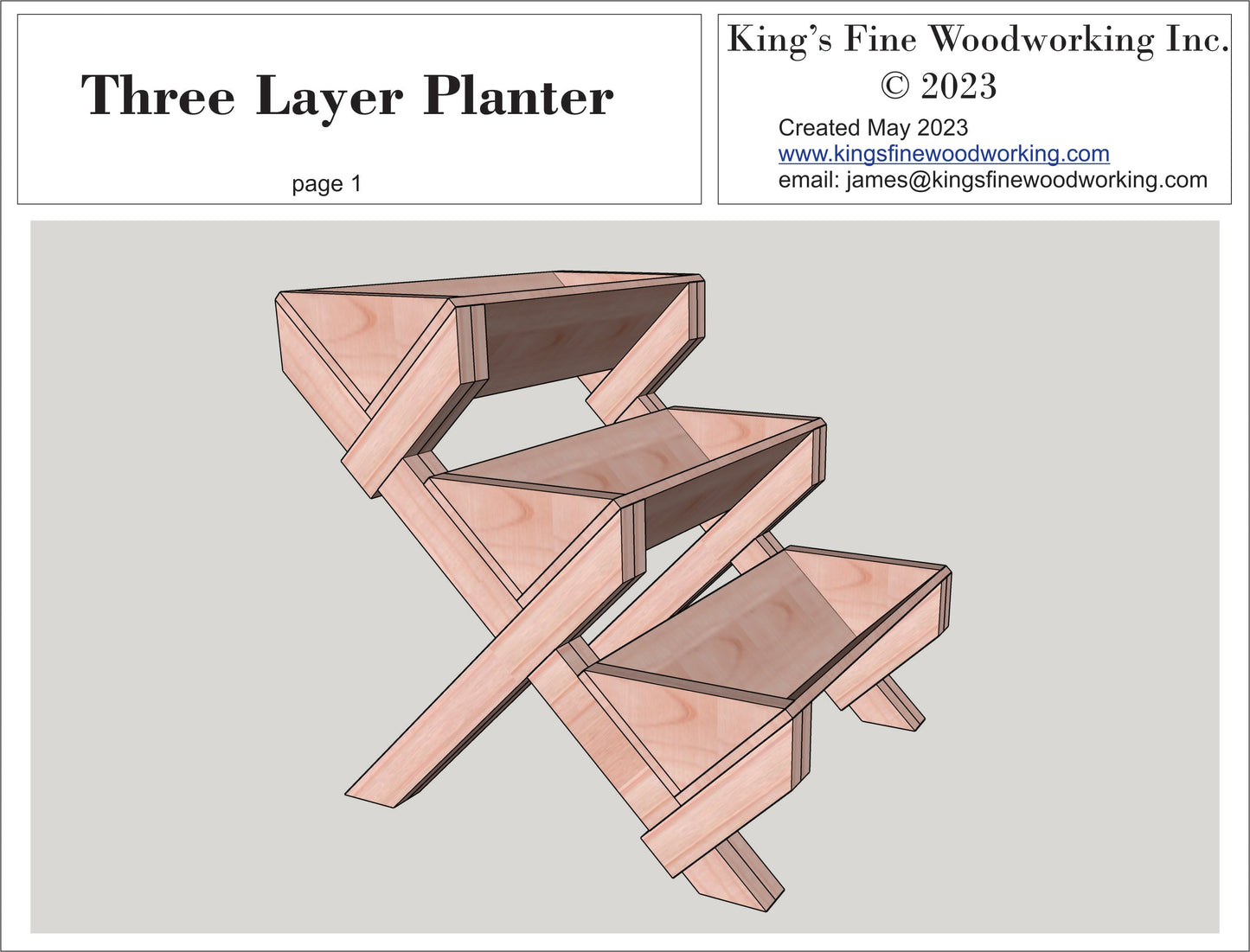 Jardinier Élégant à Trois Niveaux