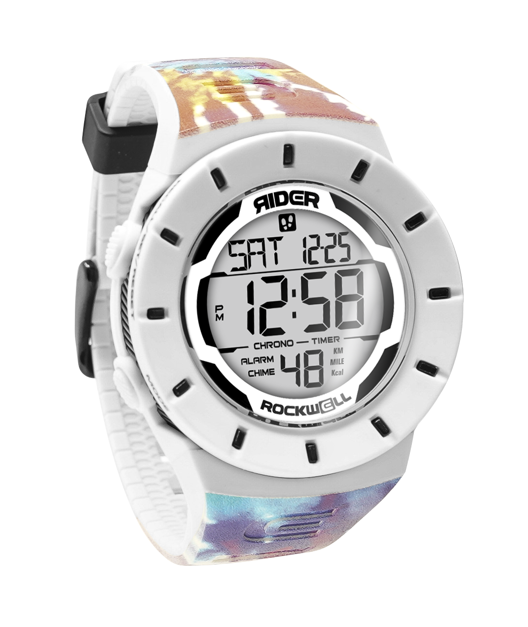 Coliseum Fit™ Forum - Samadelic Tie-Dye Edition Watch (White/Black) - Korvel