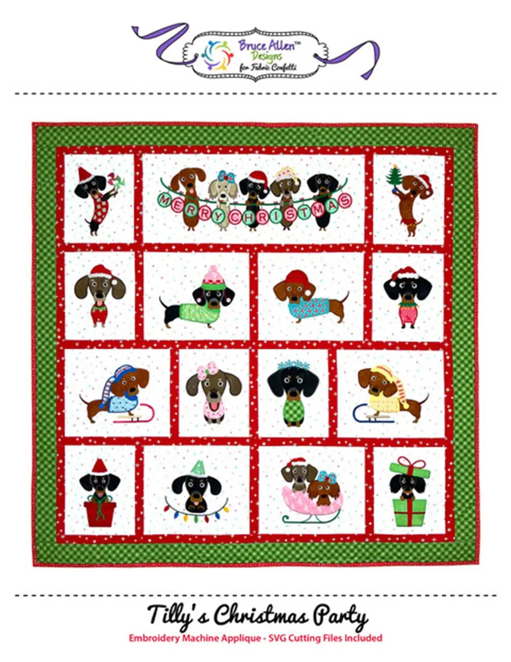 Modèle de broderie de la fête de Noël de Tilly