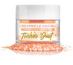 Tinker Dust Edible Glitter - Creamsicle Orange, 5g