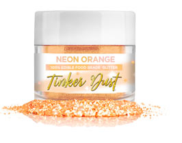 Tinker Dust Edible Glitter - Neon Orange, 5g