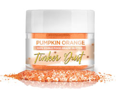 Tinker Dust Edible Glitter - Pumpkin Orange, 5g