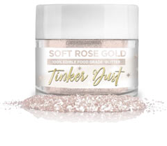 Tinker Dust Edible Glitter - Soft Rose Gold, 5g
