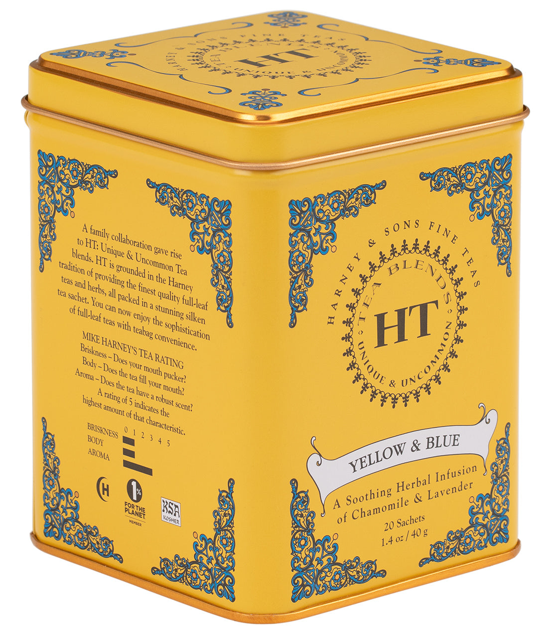 Yellow & Blue Herbal Infusion - HT Tin of 20 Sachets
