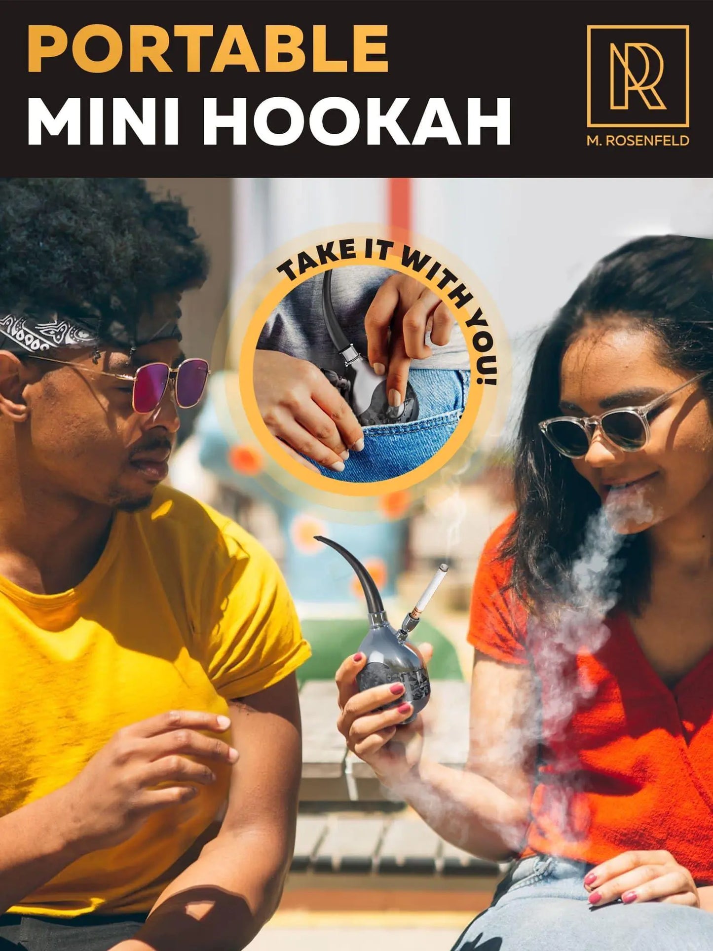 Juego de Hookah Mini Portátil - Kit de Hookah de Viaje Completo