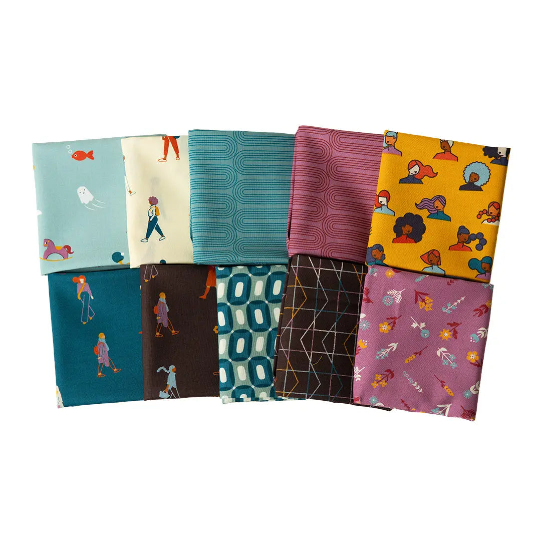 Ensemble de Fat Quarters To and Fro - Ensemble de 10