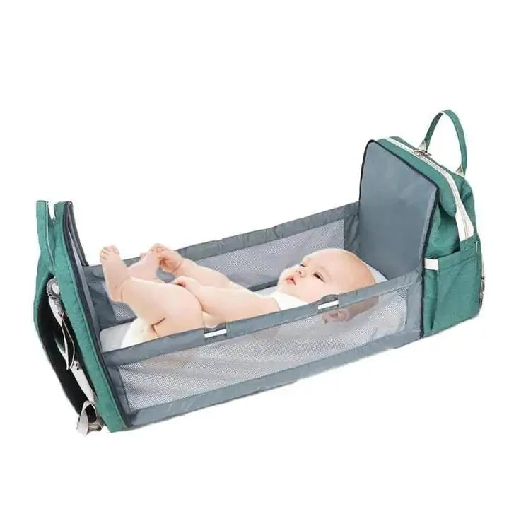 Diaper Backpack with Portable Changing Bed