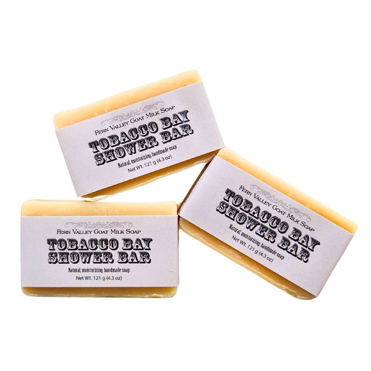 Savon fait main au lait de chèvre | Barre de douche Tobacco Bay