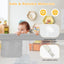 Barandilla Ajustable para Niños Pequeños con Bolsillo Lateral - Gris