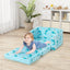 Sofá Recliner para Niños que se Convierte en Cama - Diseño de Dinosaurio Azul