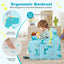 Sofá Recliner para Niños que se Convierte en Cama - Diseño de Dinosaurio Azul