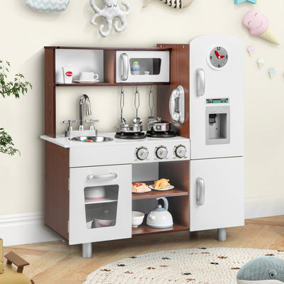 Kids Kitchen Playset with Realistic Sounds and Lights