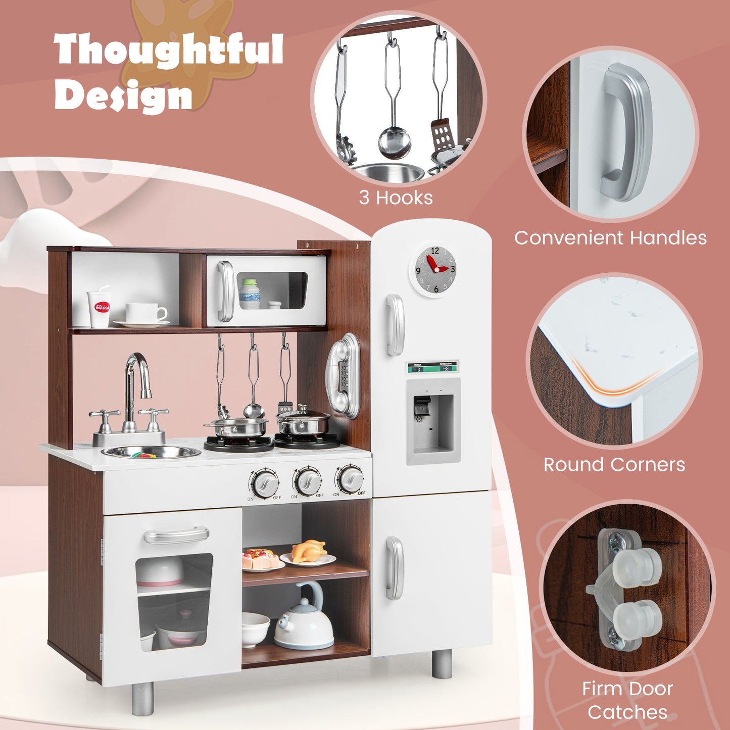 Juego de cocina para niños con sonidos y luces realistas