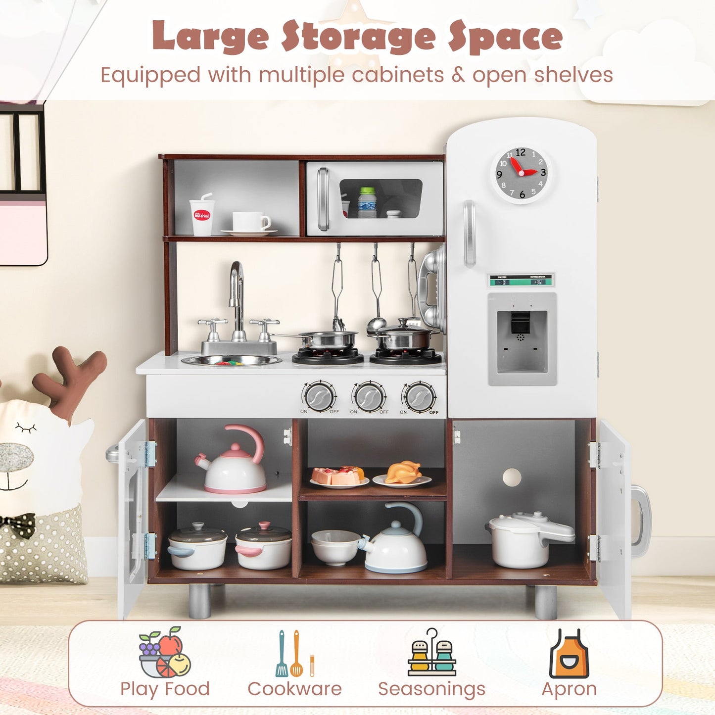 Juego de cocina para niños con sonidos y luces realistas