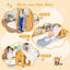Foldable Slide with Basketball Hoop for Kids 3+