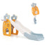 Foldable Slide with Basketball Hoop for Kids 3+