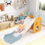 Foldable Slide with Basketball Hoop for Kids 3+