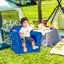 Toddler Upholstered Armchair - Blue with Solid Wood Frame