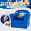 Toddler Upholstered Armchair - Blue with Solid Wood Frame