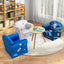 Toddler Upholstered Armchair with Solid Wooden Frame - Multicolor