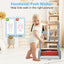 2-in-1 Toddler Wooden Push Walker with Activity Center