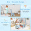 2-in-1 Toddler Wooden Push Walker with Activity Center