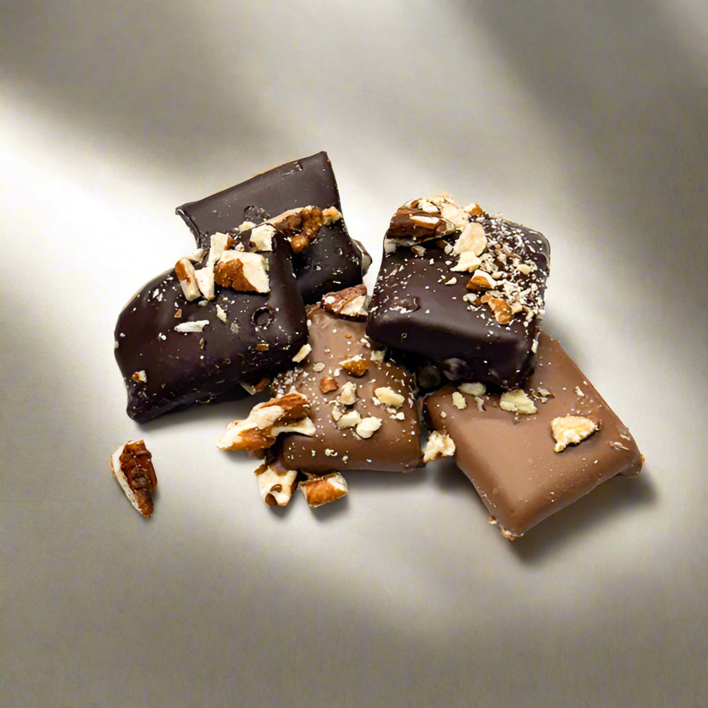 Toffee de nueces pecanas tostadas