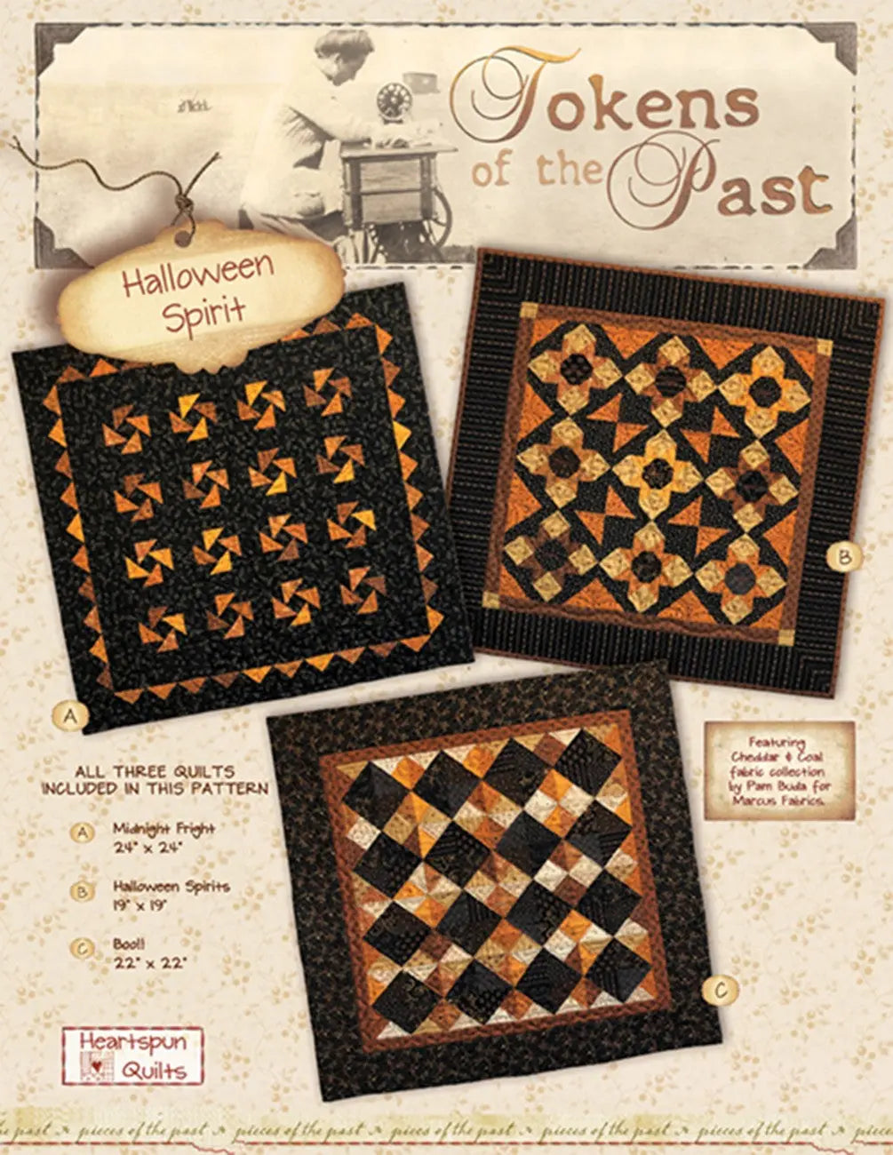 Tokens du Passé - Modèle de Quilt Esprit d'Halloween